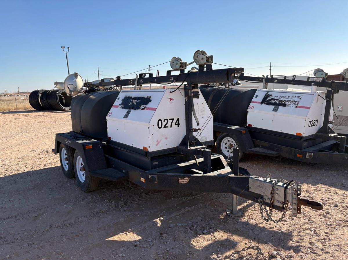 Used Magnum MLT4200 T/A bumper pull 19KW light tower combo trailer