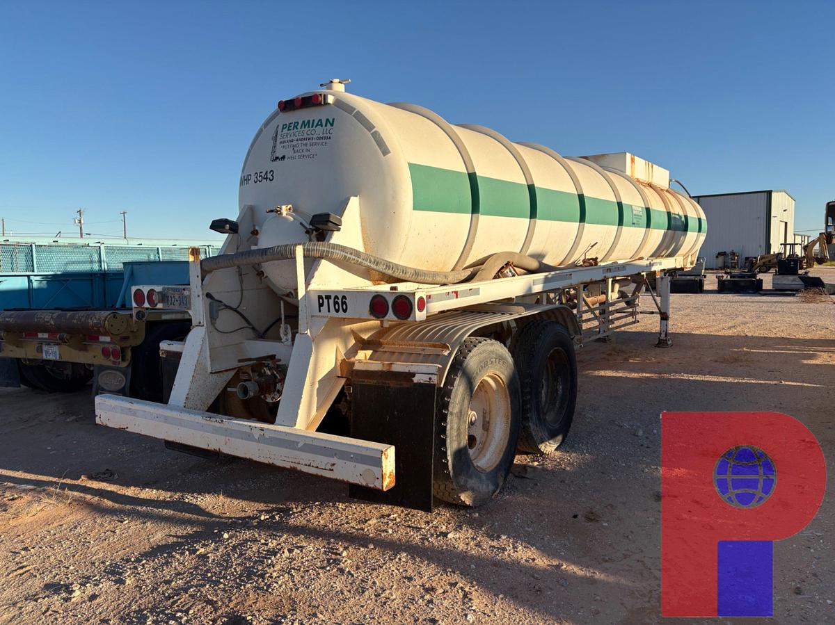 Used 2007 JACK COUNTY TANK MFG 5,460 GALLON 2-COMP. T/A FLUID TRANSPORT TRAILER