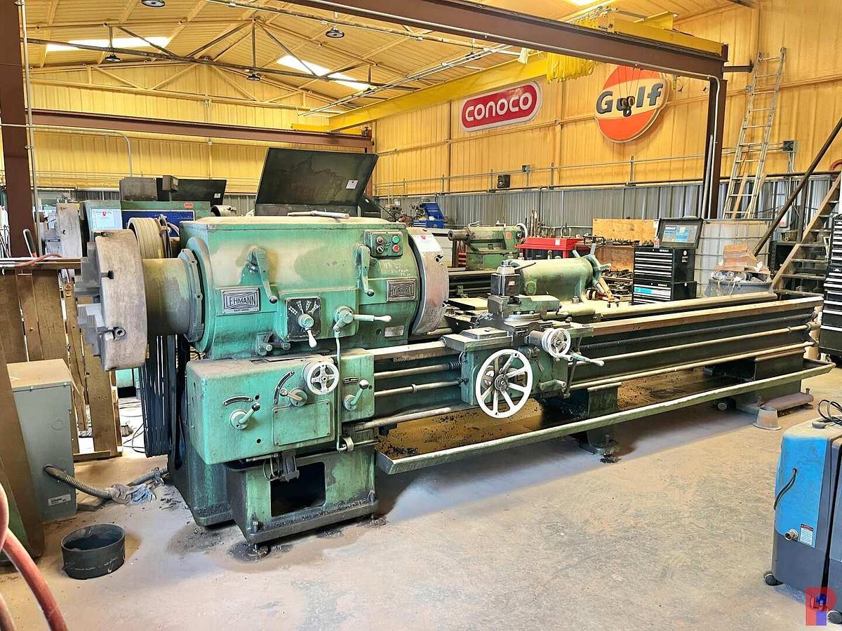 Used LEHMANN HYDRATROL 12-3/4 HOLLOW SPINDLE LATHE W/ 150” BED