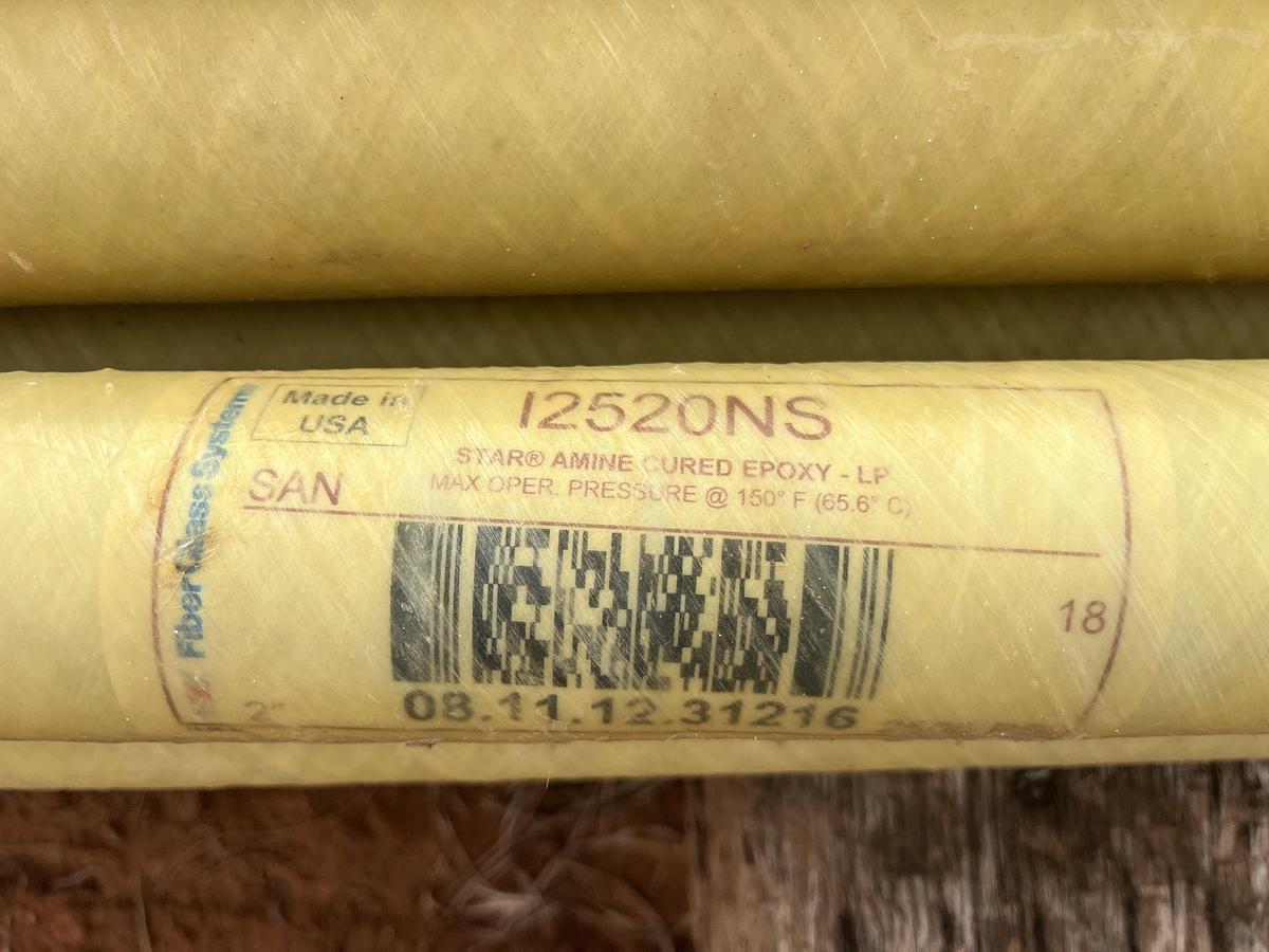 Used (750 FT.) 25 JTS. OF UNUSED NOV STAR AMINE 2" FIBERGLASS PIPE