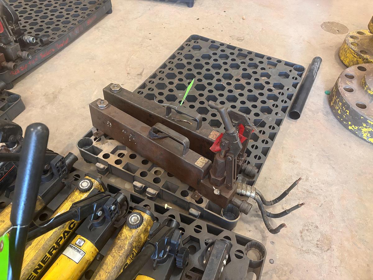 Used (9) ENERPAC & power team manual hydraulic pumps
