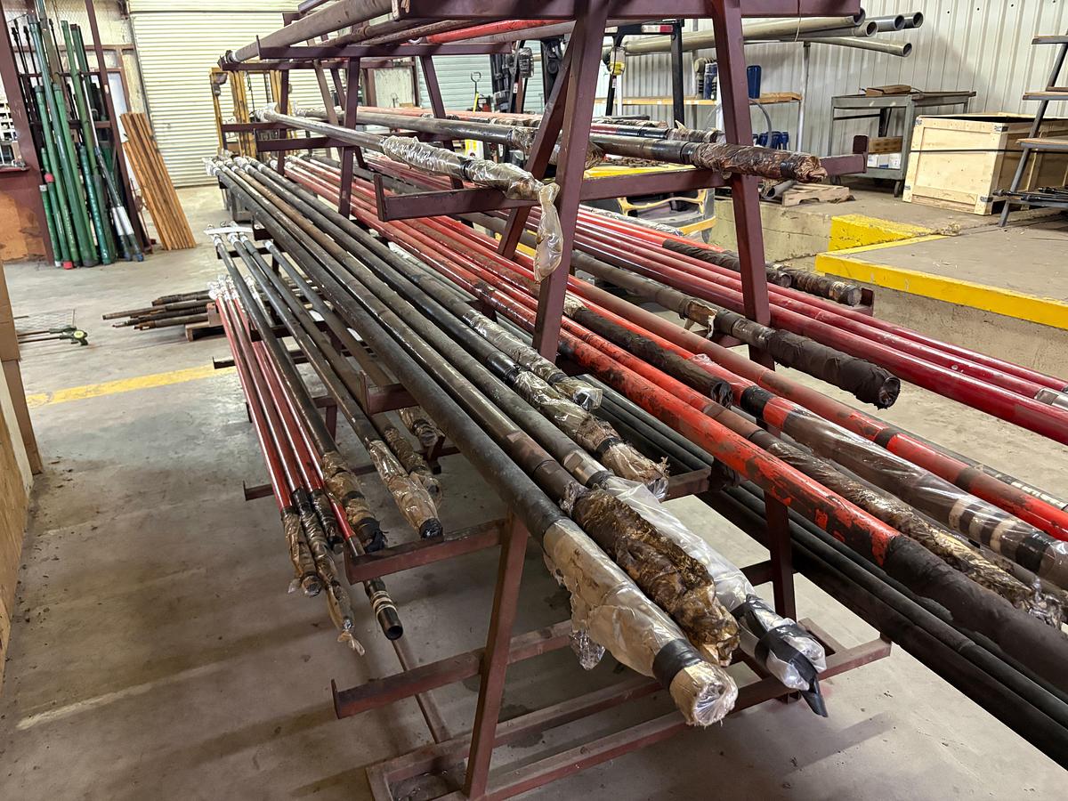 Used 2 x 1-1/2 x 16, 4’ metal PLGR, BZ CHR BBL, SS TRIM- ROD- TOP HOLD DOWN