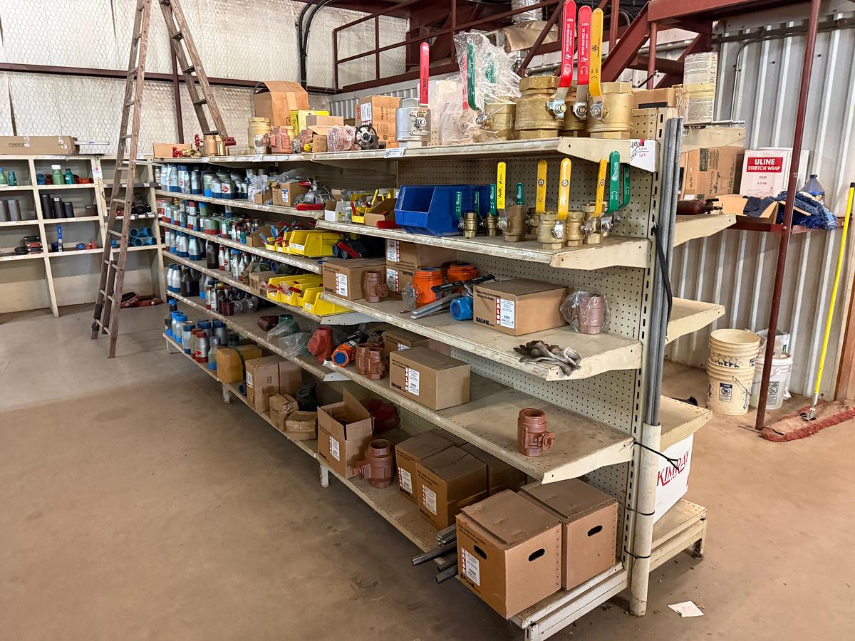 Used 15’ x 2’ x 6’ ADJUSTABLE DOUBLE SIDED 6-SHELVE STEEL RACK