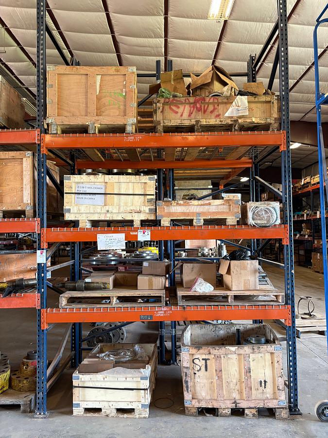Used Contents of (4 shelves) of assorted frac valve parts