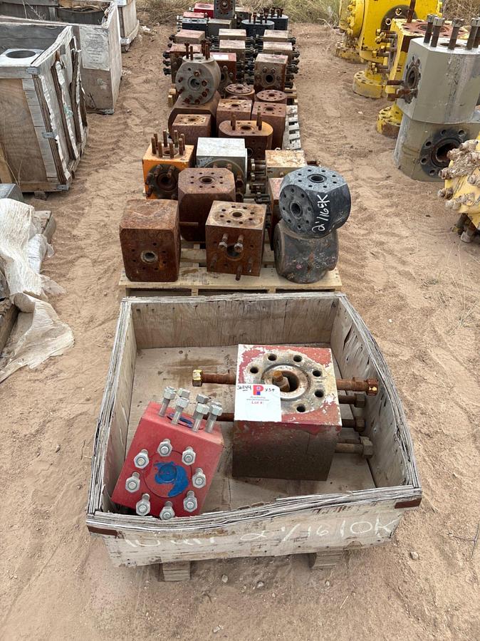 Used (3 pallets) w/ (21) assorted 1-13/16” & 2-9/16” fluid crosses