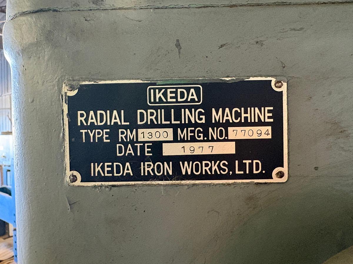 Used Ikeda type RM1300 radial arm drilling machine
