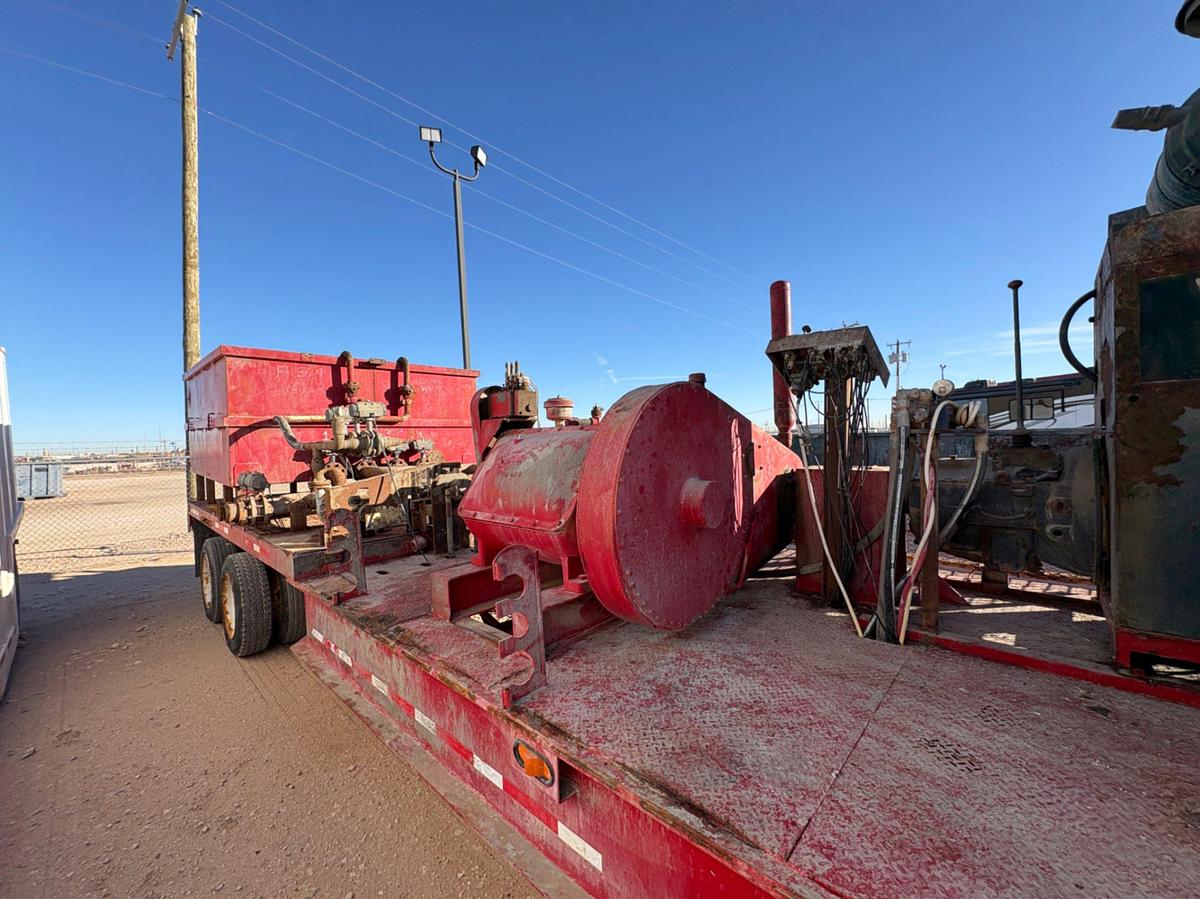 Used GASO TRIPLEX PUMP MTD ON 45’ T/A STEPDECK TRAILER