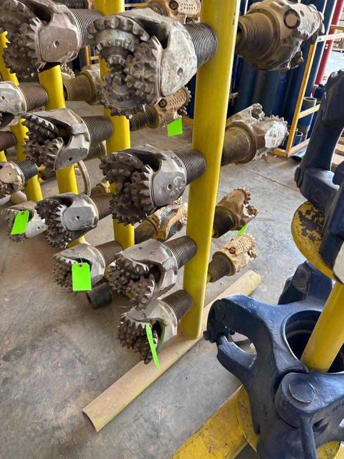 Used (7x$) tricone drill bits, 4-3/4” to 6-1/8”