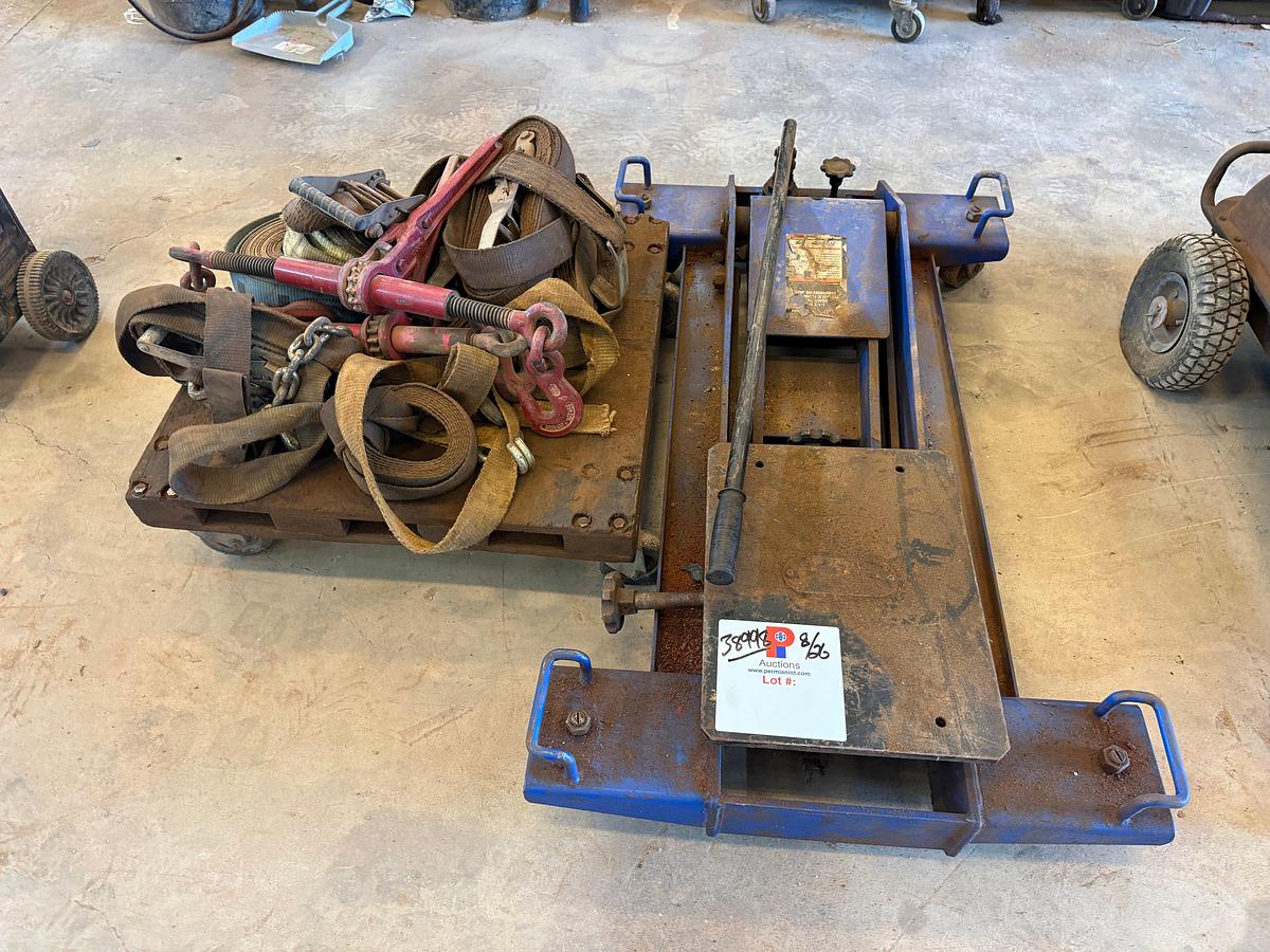 Used OXYGEN & ACETYLENE TORCH CART, HOSES, HANDLE, & TIPS, (NO BOTTLES)