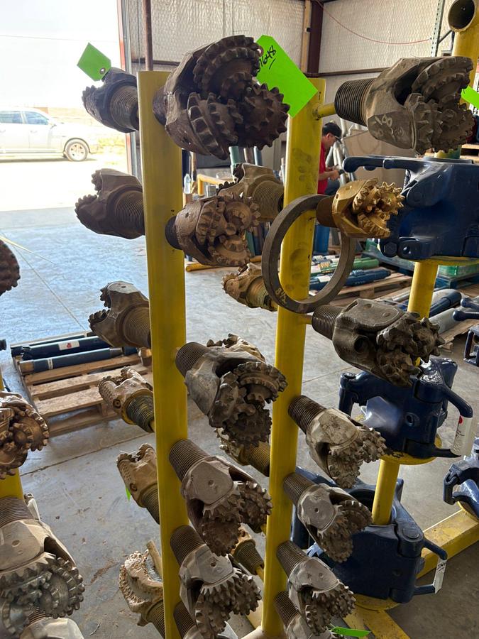 Used (7x$) tricone drill bits, 4-3/4” to 6-1/8”