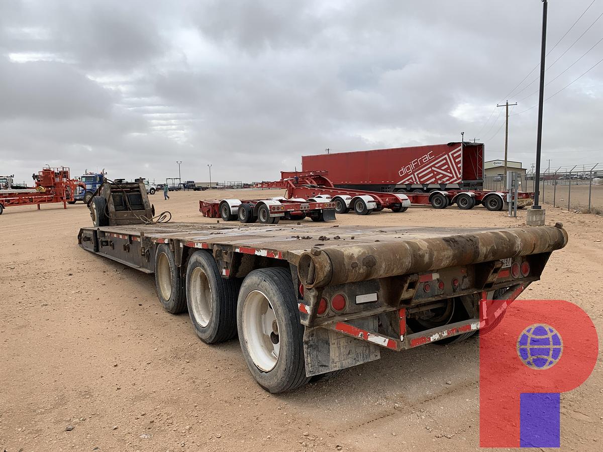 Used 2006 AZTEC 34’ x 96” Lowboy Trailer w/ Rolling Tailboard