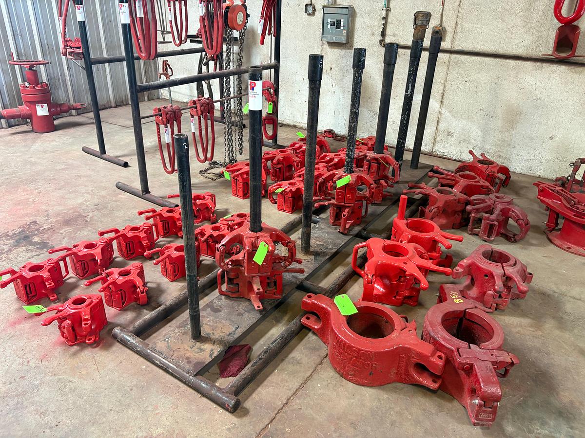 Used 11’ x 30” x 50” 7-post tool storage rack