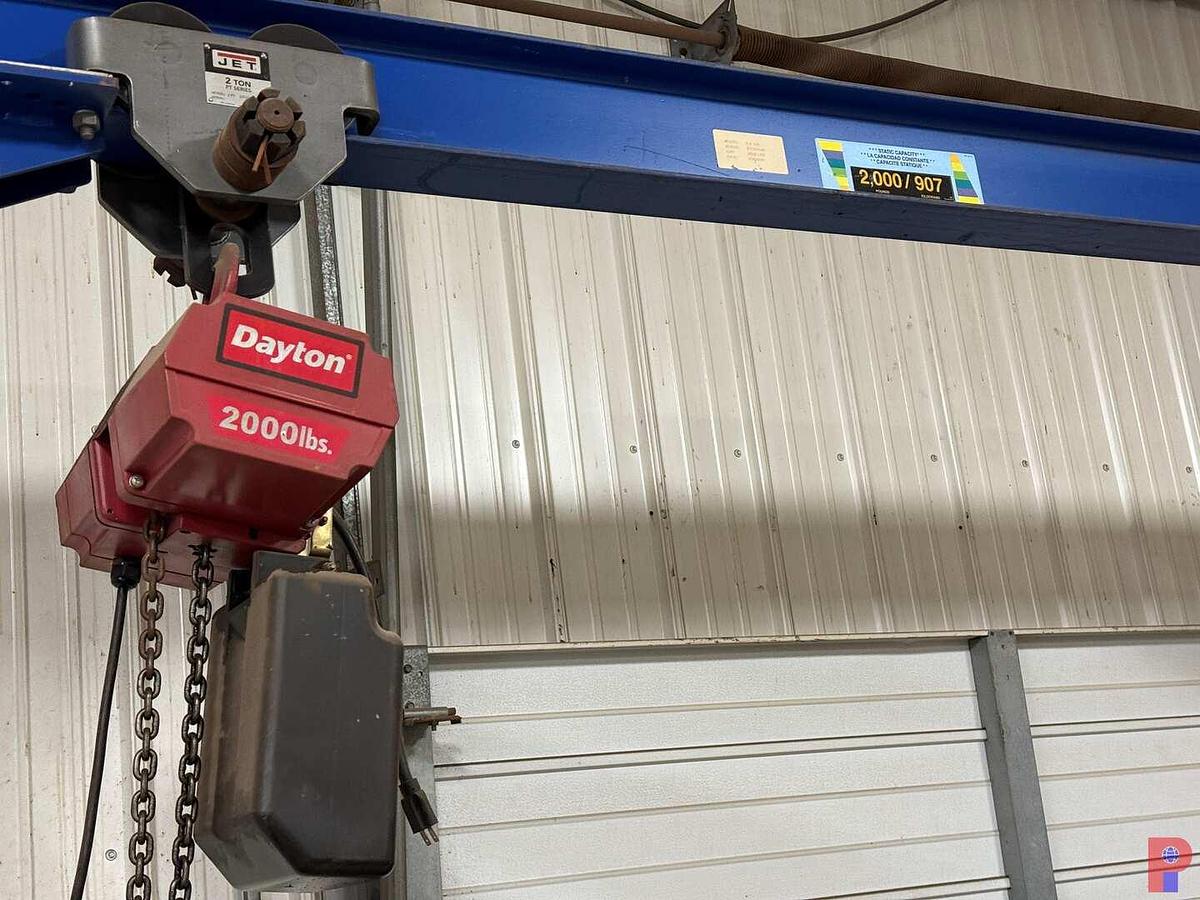 Used 10’ X 10” ADJUSTABLE 2,000 LBS CAP. ELECTRIC GANTRY CRANE