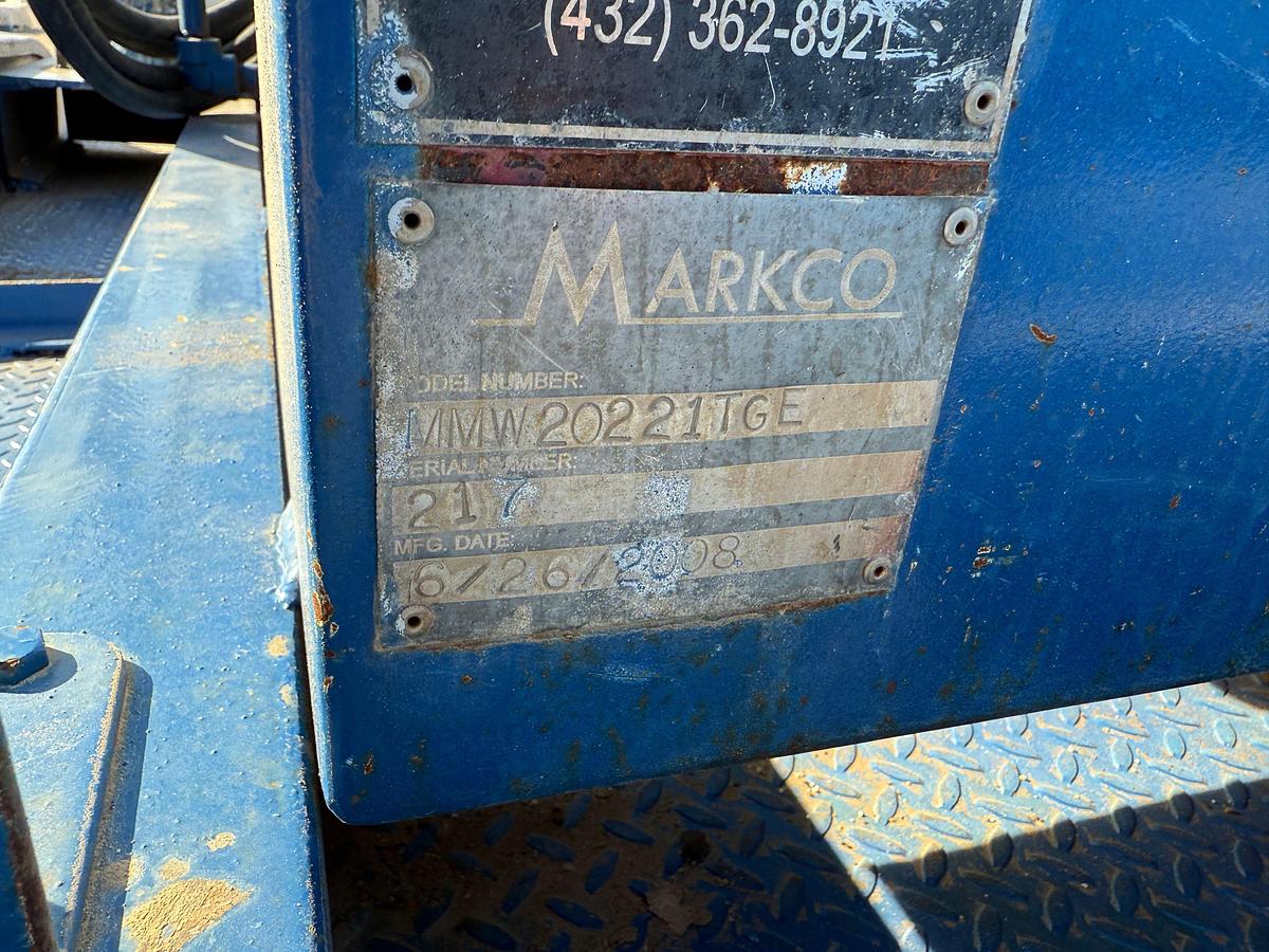 Used 7-1/16 5M 2-3/8 DBL HYD BOP 2-STATION MARKCO MTD. ON 2008 BT T/A BP ACCUMULATOR CLOSING UNIT TRAILER