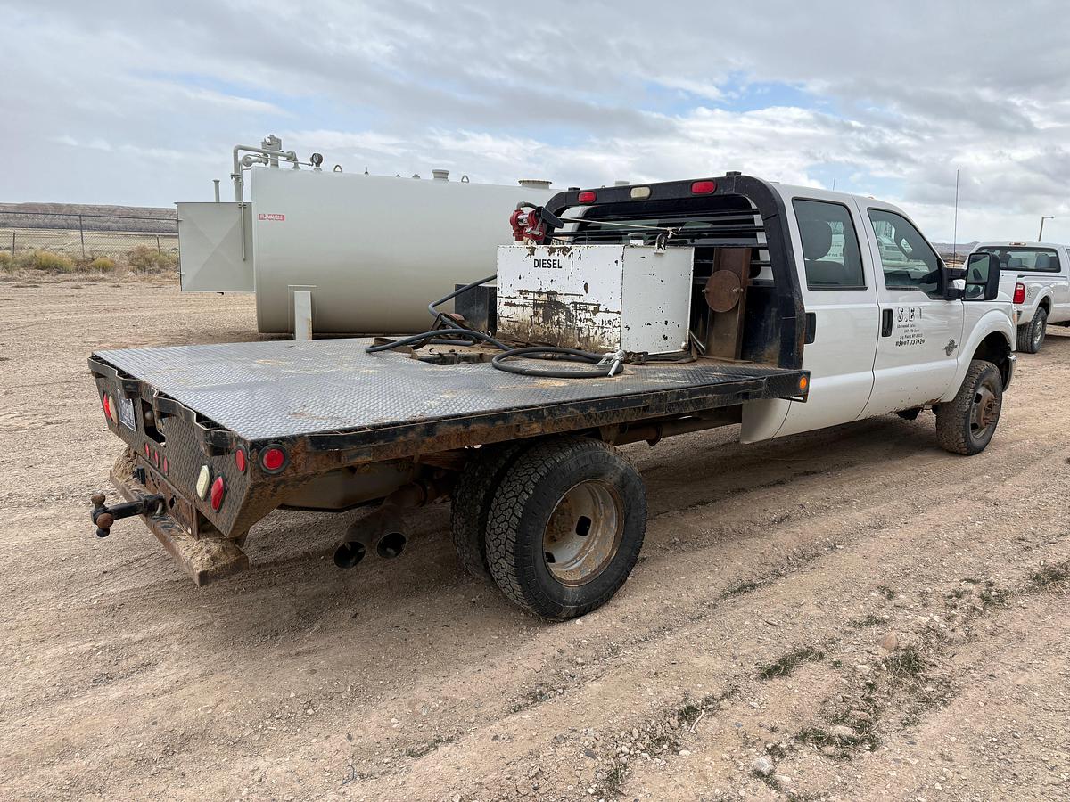 Used 2012 FORD F-350 XL 4X4 FLATBED CREW TRUCK