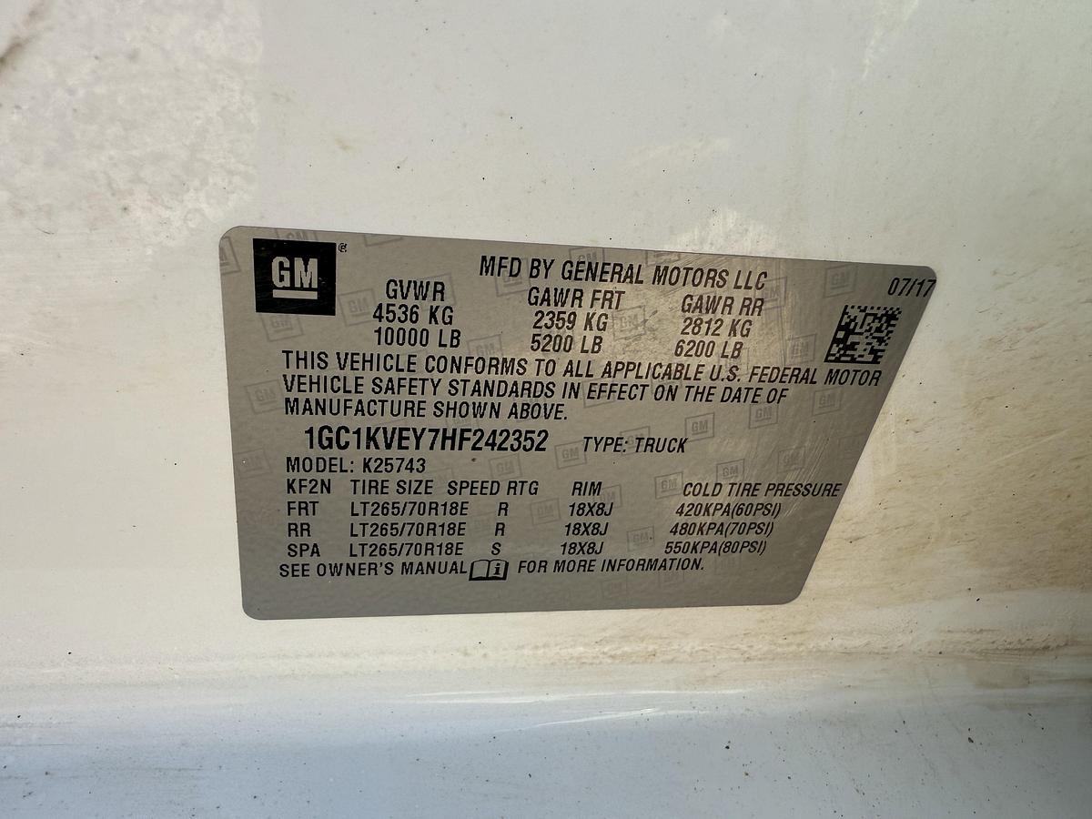 Used 2017 CHEVROLET  SILVERADO 2500HD Z71 4WD CREW CAB PICKUP TRUCK