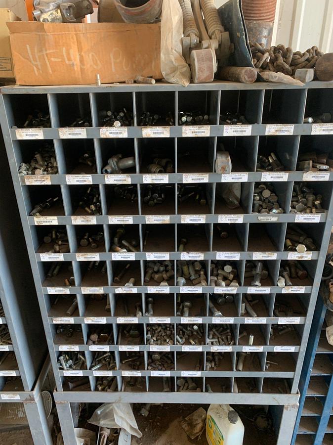 Used (2) 9 x 8 Row Bolt Bins and (1) 8 x 5 Row Bins and all it’s Contents