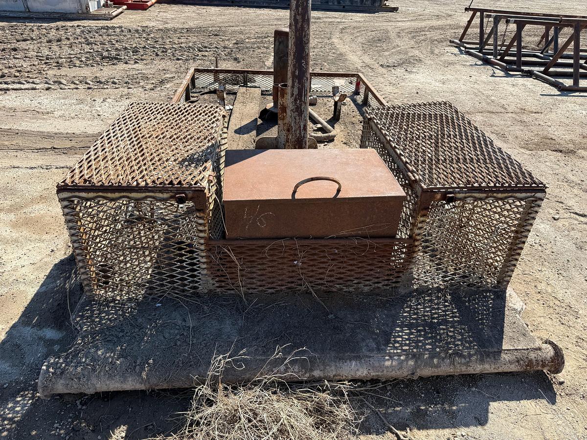 Used 16’L X 90”W TOOL & BLOWOUT PREVENTER TRANSPORT SKID W/ JUNK BASKETS