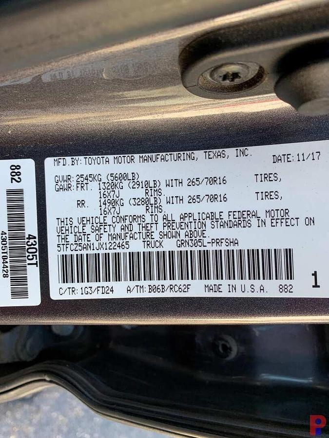 Used 2018 TOYOTA TACOMA TRD 4X4 OFFROAD CREW CAB PICKUP