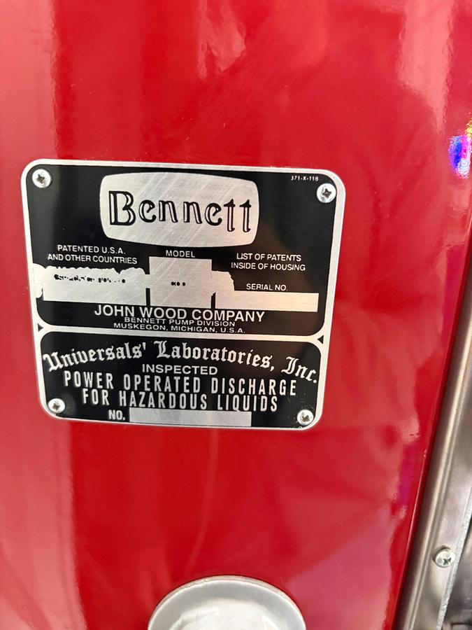 Used BENNETT / TEXACO LIGHTED DECORATIVE RELIC GASOLINE PUMP