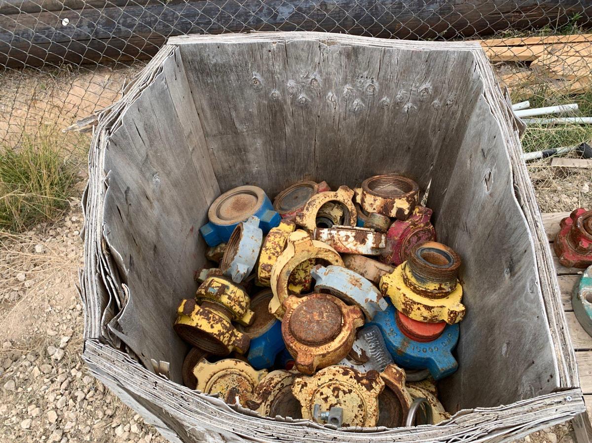 Used (3) Totes of 3” to 4” 10k Weco Flanges