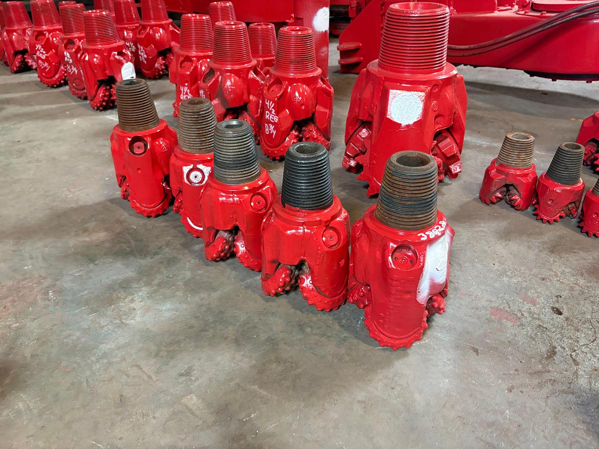 Used (3x$) 3-7/8” tricone drill bits w/ 2-3/8 reg connections