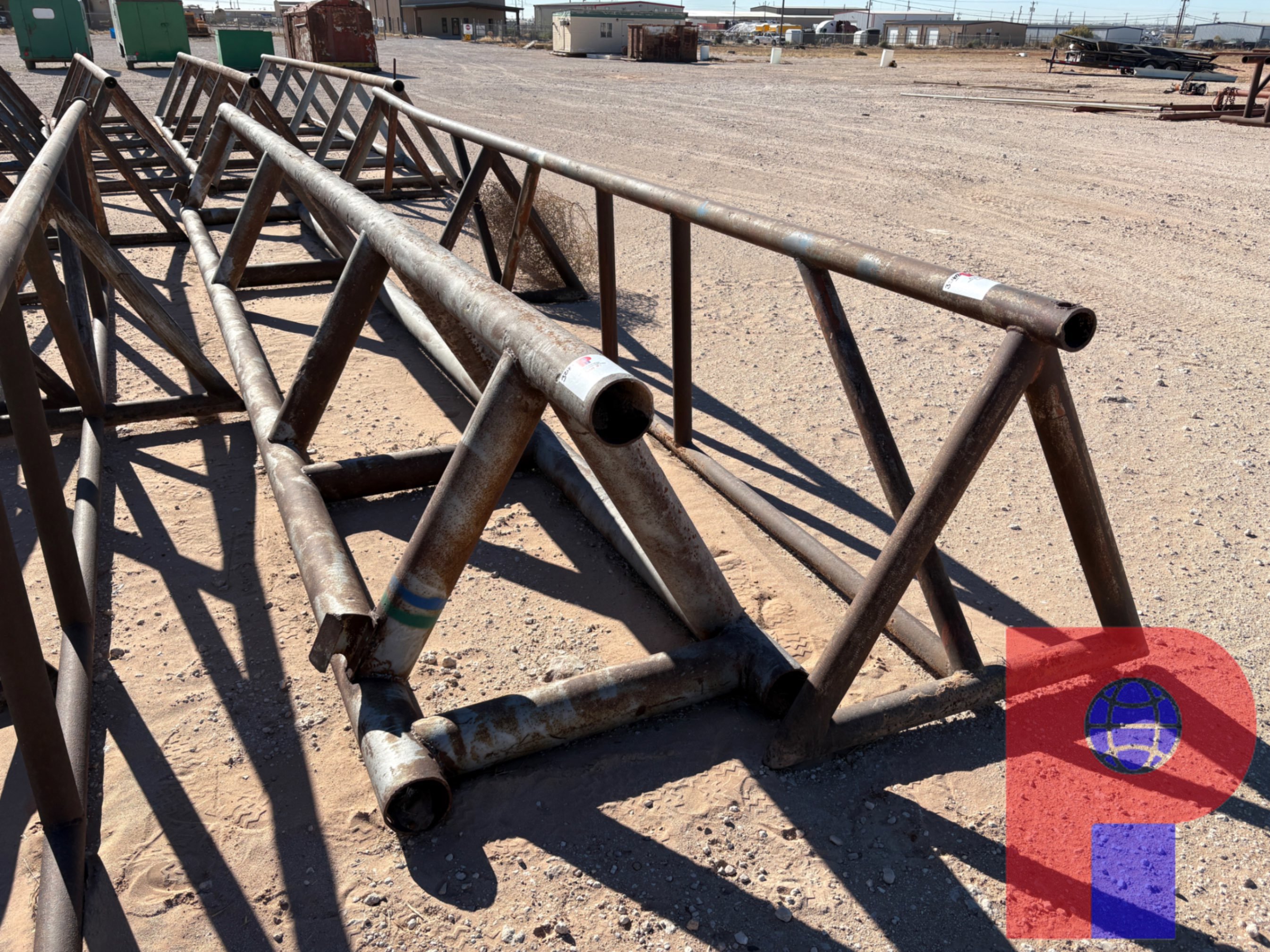 Used (2X$) (1) 28.5’ X 41” & (1) 26’ X 36” TRIANGLE PIPE RACKS