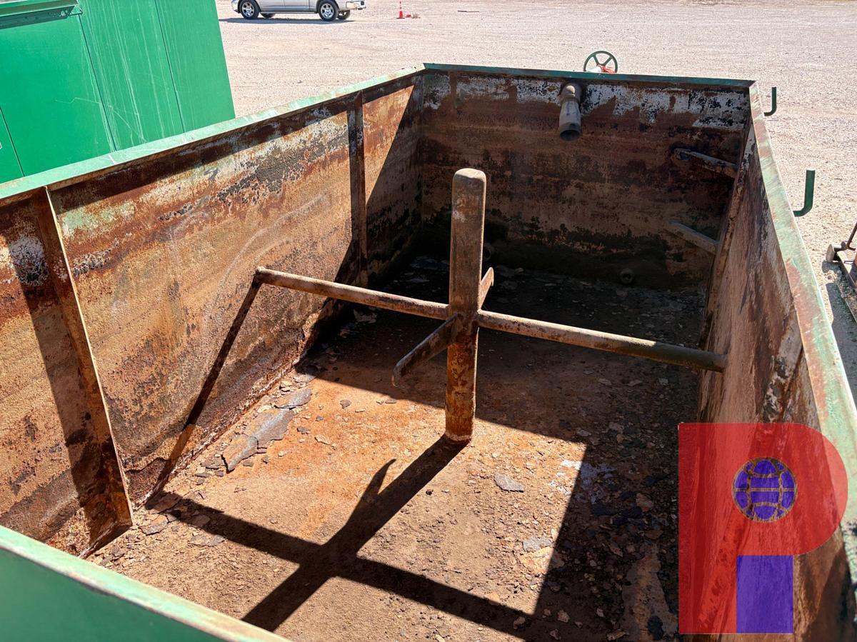 Used 12’ X 6’ X 4’ OPEN TOP FLUID TANK, SKIDDED