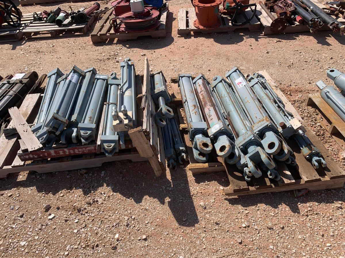 Used 2 Pallets of (14) Parker Series 2H 3000psi Hydraulic Cylinders