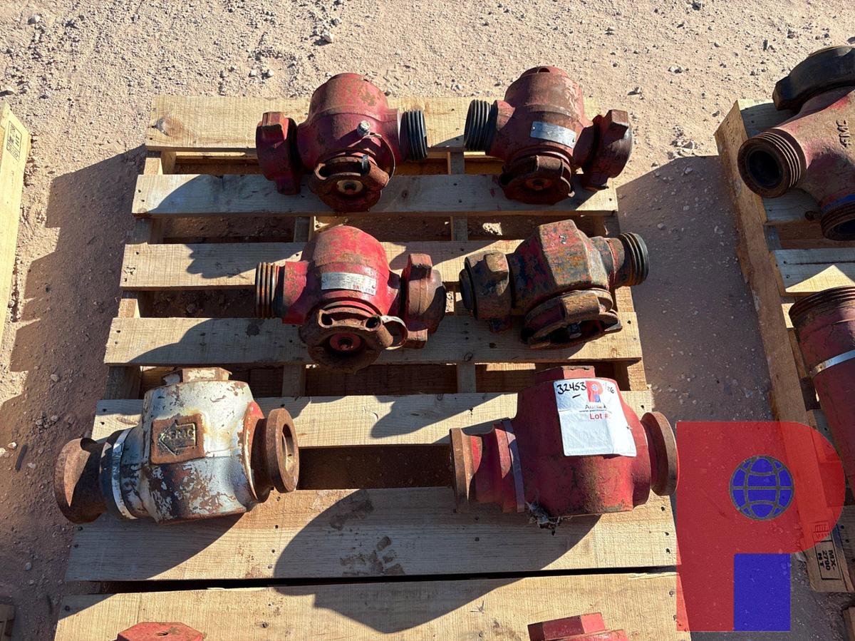 Used (4) 2” 1502 PLUG VALVES & (2) 3” 15K VICTAULIC CHECK VALVES