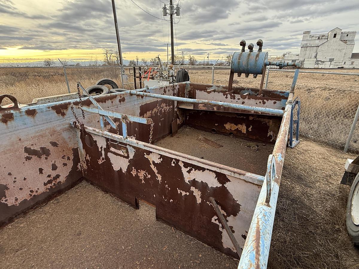 Used 36’L X 93”W X 4’H 3-COMP REVERSE PIT W/ IRON RACK,