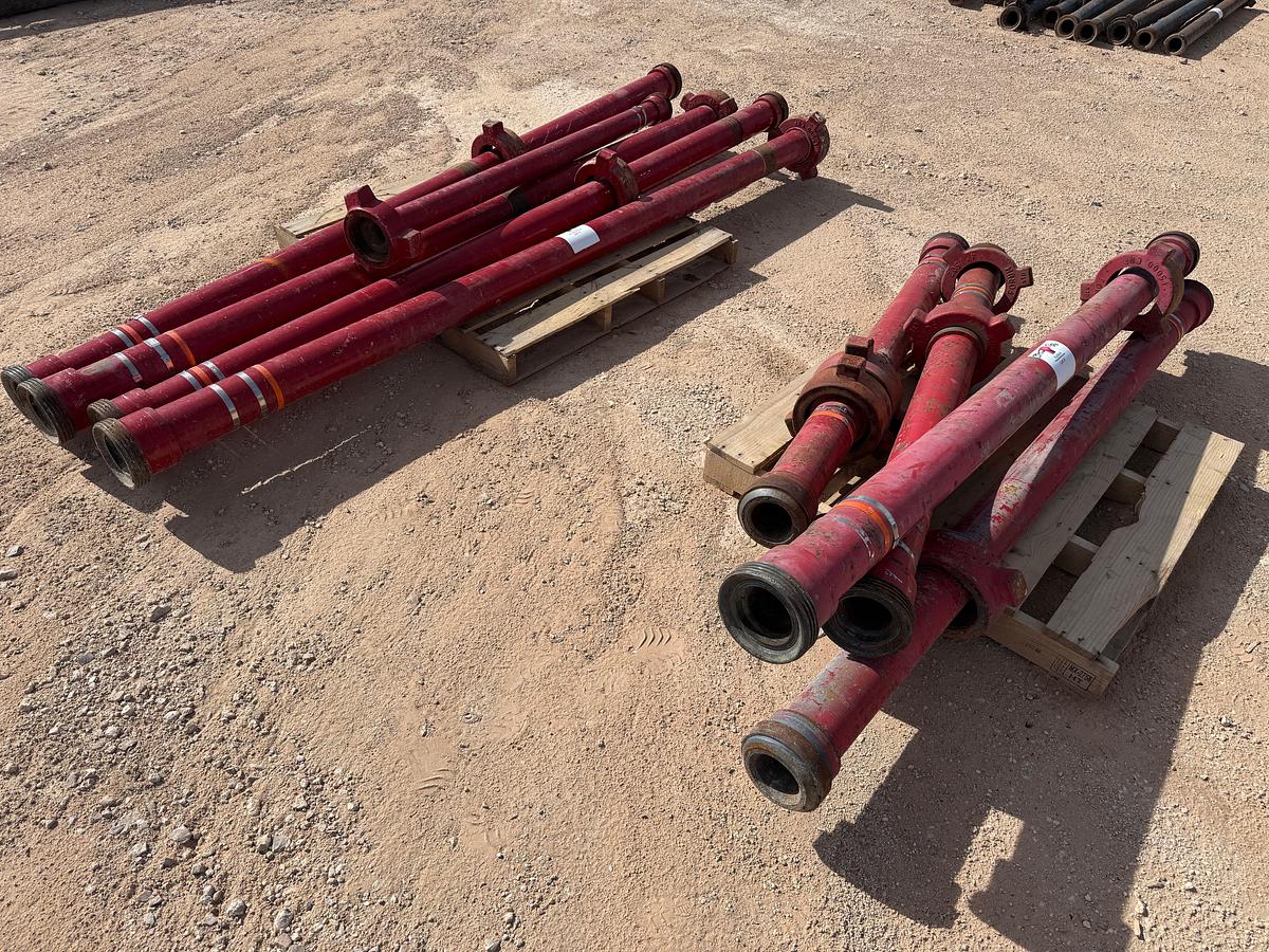 Used (10 X $) (4) 4” X 15’L, (2) 8’L, (3) 6’L, (1) 3” X 6’L FIG 1502 15K WP FLOW IRON