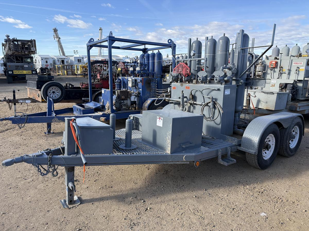 Used 10’ HMDE T/A 2-STATION BUMPER PULL ACCUMULATOR TRAILER