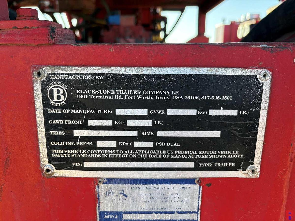 Used 2011 BLACKSTONE TRAILER MFG 3-AXLE FRAC PUMP TRAILER