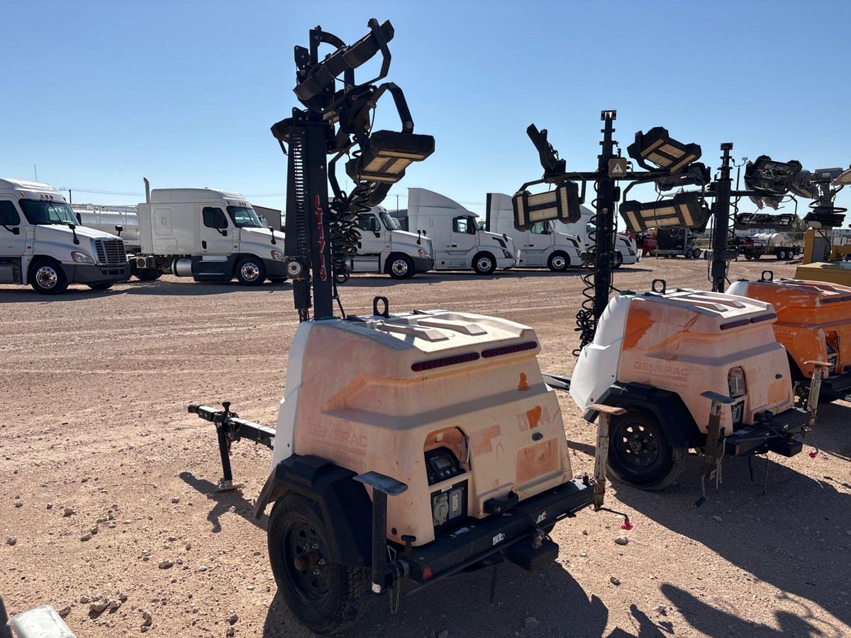 Used 2017 GENERAC MLT6SMDS 6KW S/A BUMPER PULL LED LIGHT TOWER
