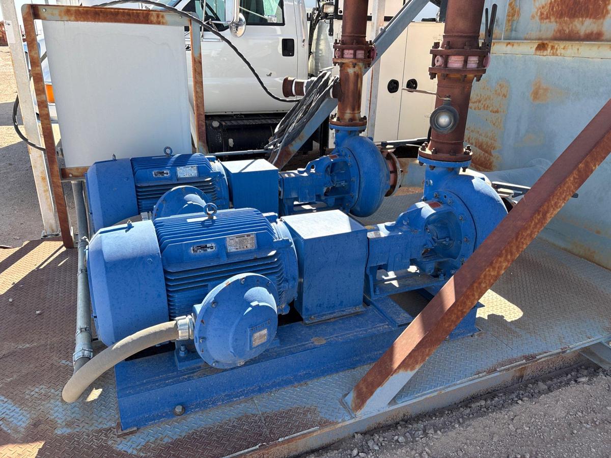Used 48’ x 104” x 11’ 300BBL mud mixing system, skidded