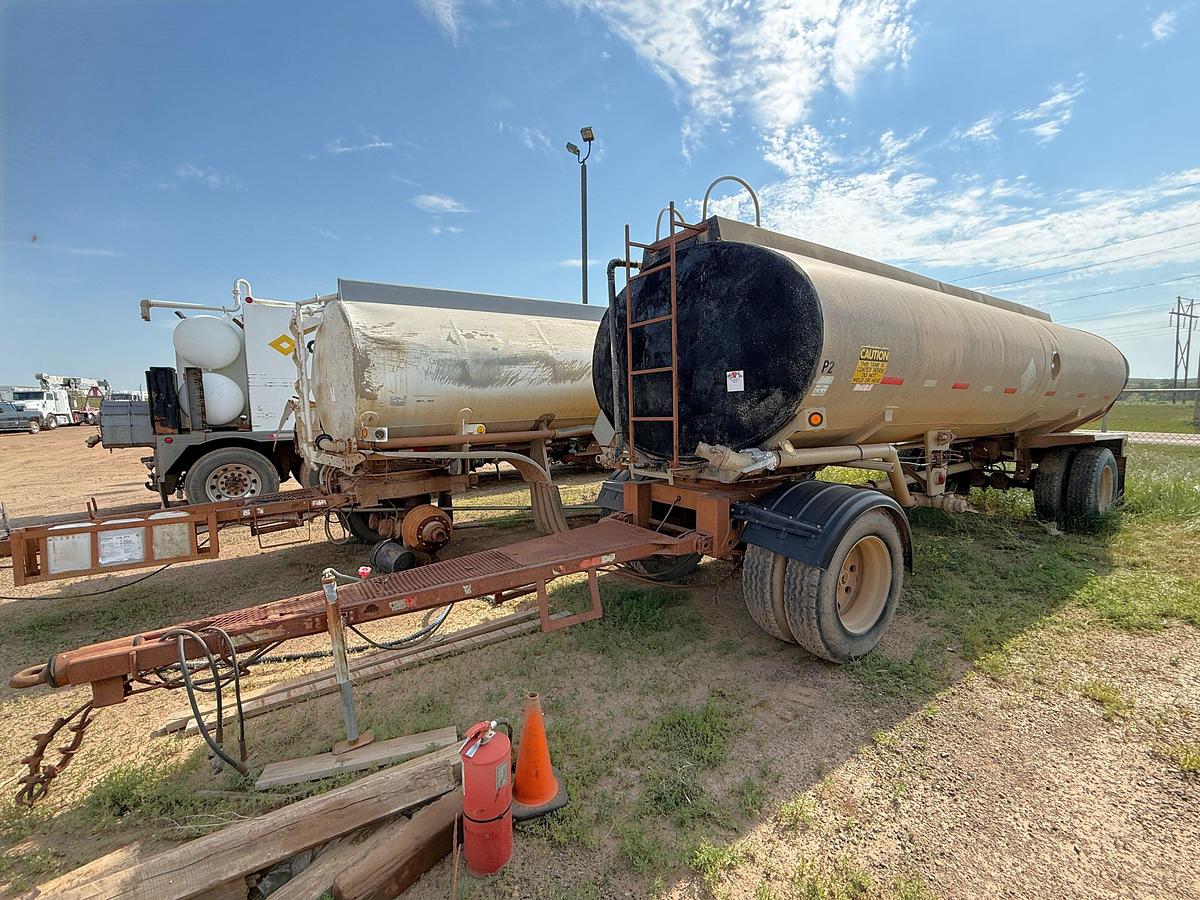 Used 1985 J&L TANK 5,250 GALLONS MC-306-AL 2-AXLE TANK PUP TRAILER