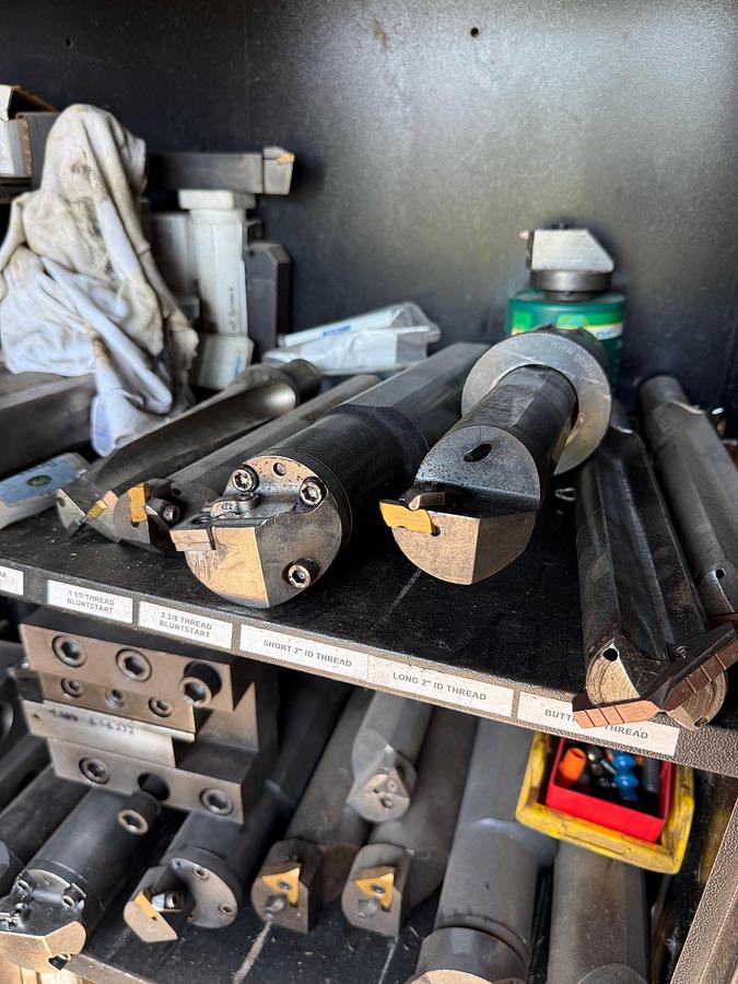 Used Lot w/ (50+) CNC LATHE CUTTING TOOLS, ADAPTERS, JAWS, BARS, & RELATED