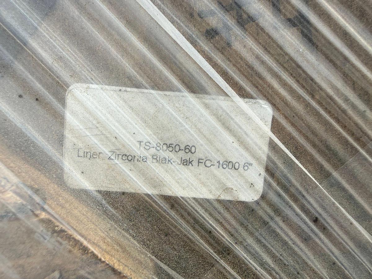 Used PALLET W/ (2) LINER T 5-1/2” BLAK-JAK FB MISSION L & (2) LINER ZIRCONIA BLAK-JAK FC-1600 6”