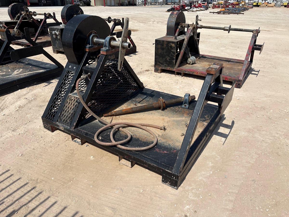Used (3) 6’ x 5’ pneumatic powered wireline spooling skids