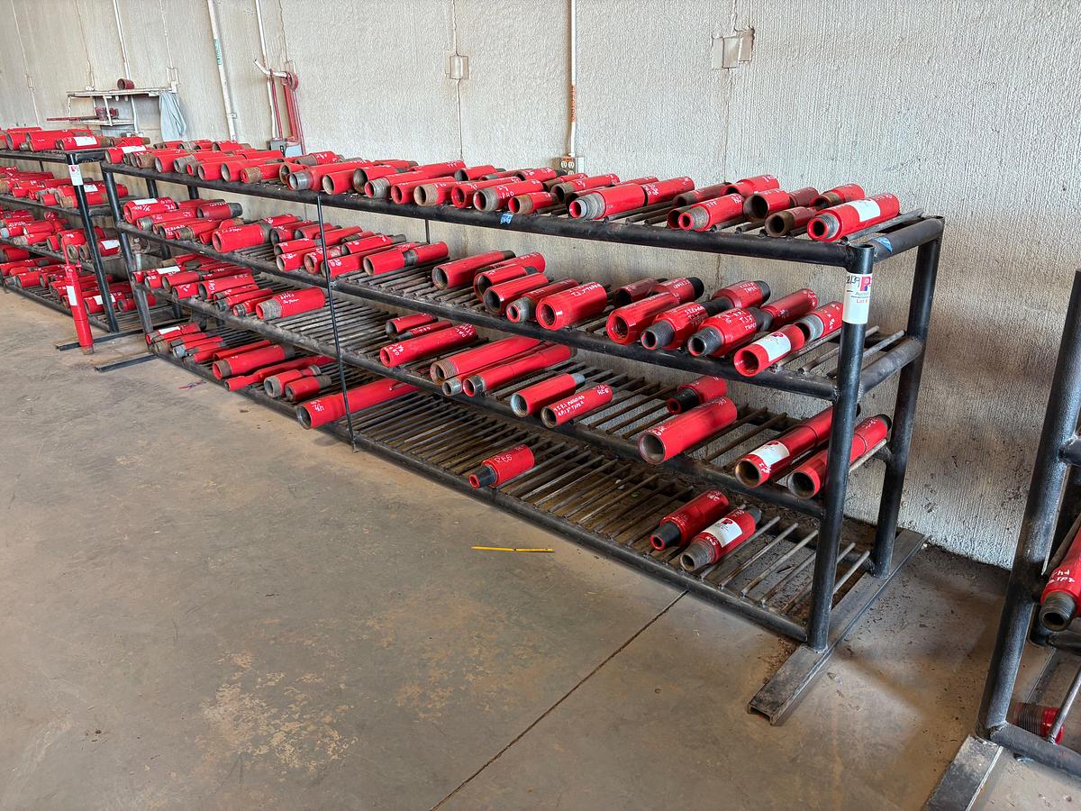Used 15.5’ x 4’ x 4’ 4-shelf tool rack