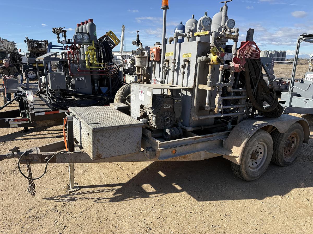 Used 10’ HMDE T/A 2-STATION BUMPER PULL ACCUMULATOR TRAILER