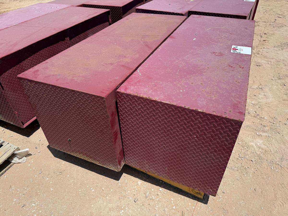 Used (2) 5’L x 2’W x 2’H STEEL 2-DOOR TOOL BOXES