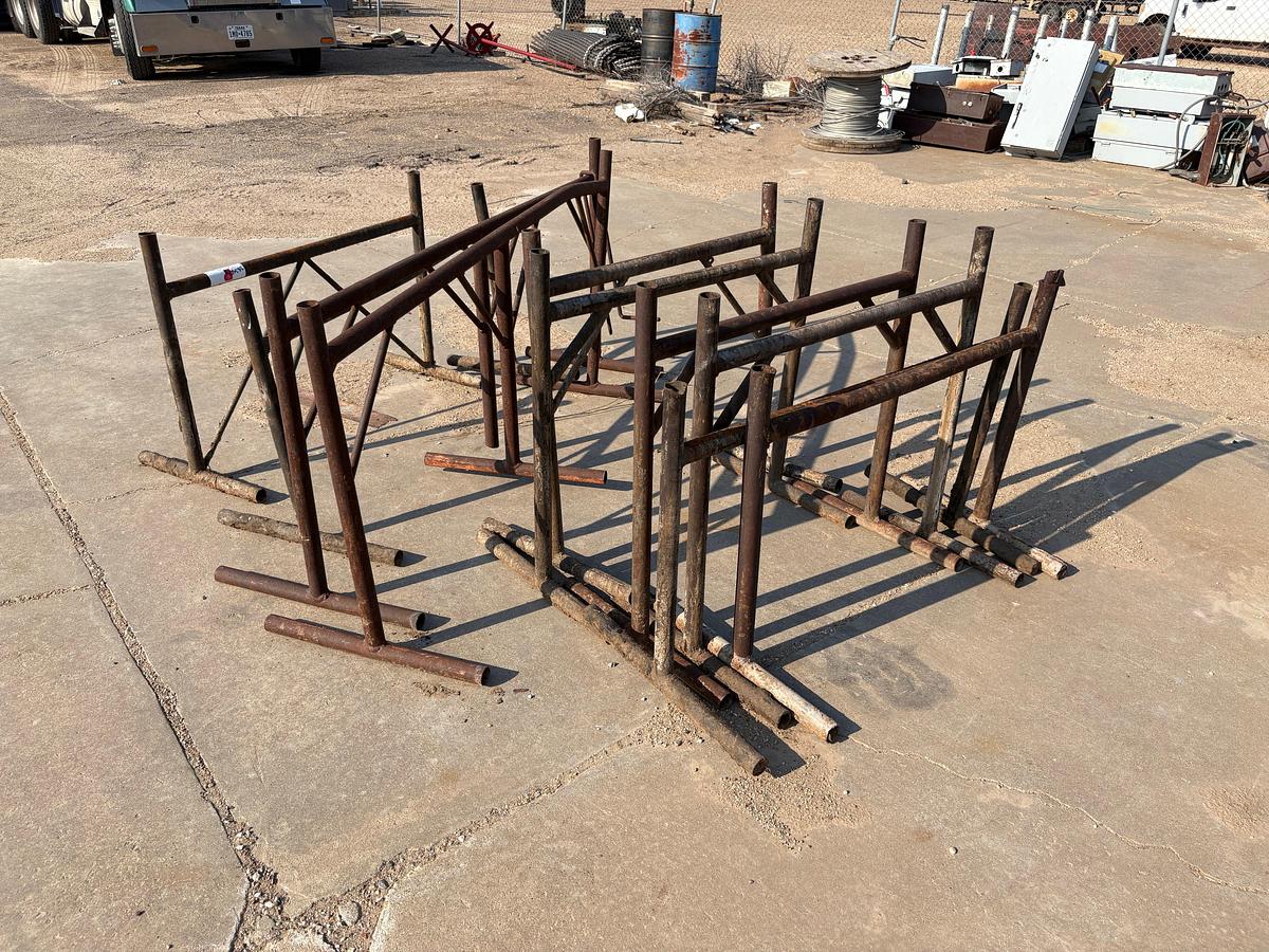 Used (7 sets) T-shaped sucker rod racks