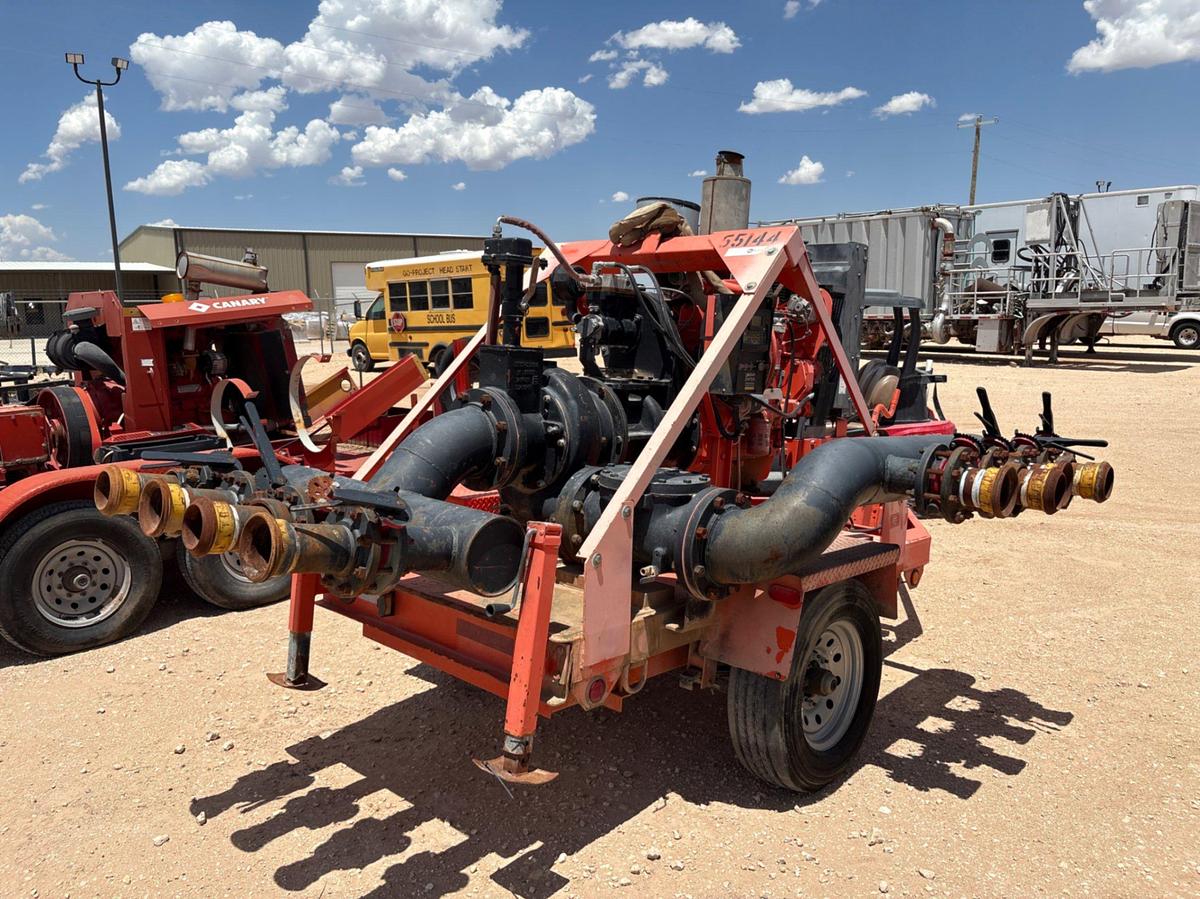 Used 2011 GODWIN PUMPS WATER TRANSFER PUMP MTD ON S/A BUMPER PULL TRAILER
