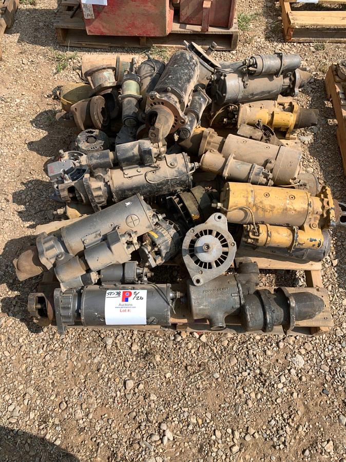 Used Pallet of 12V and 24V Alternators and Starters