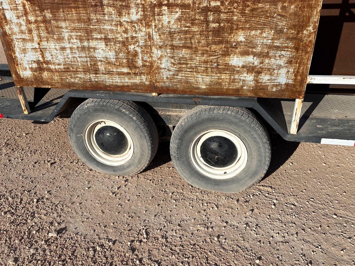 Used SHOPBUILT 18’ x 100” t/a bumper pull BBQ trailer