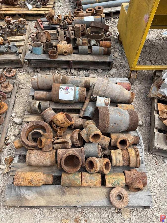 Used 2-PALLETS W/ MISC. SLIP BODIES W/ INSERTS, PIPE SWAGES, COLLARS, TEES, & RELATED