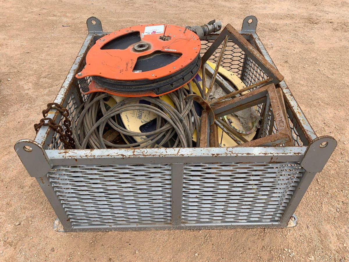 Used 4’ x 4’ x 2’ Metal Transport Bins w/ 26” Wireline Sheaves