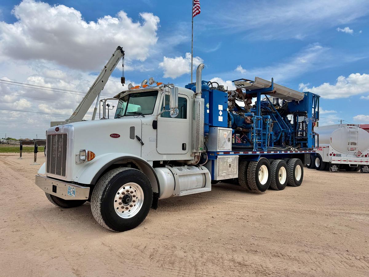 Used Pro Fab Snubbing Unit mtd on 2007 Peterbilt 357 3-axle daycab truck